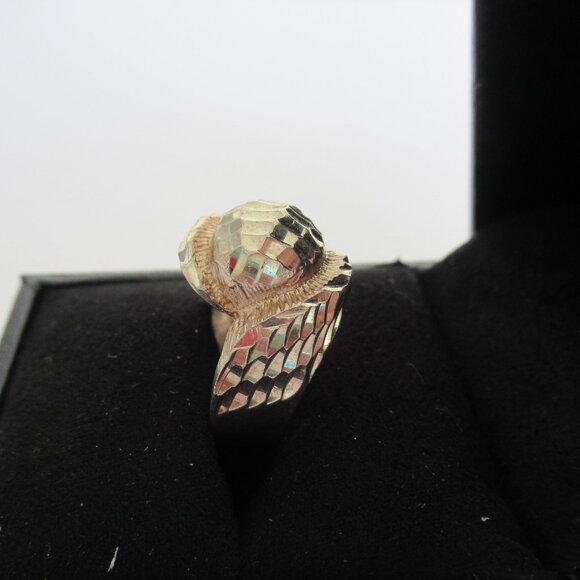 925 Sterling Silver Modernist Ring Size 6.25 Marked - Picture 5 of 9